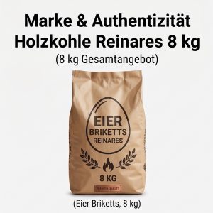 Eier Briketts Holzkohle Reinares 8 kg