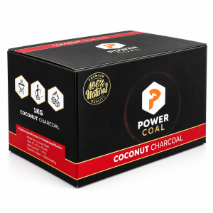PowerCoal Shishakohle Premium Naturkohle Kokos Cube 27'er, 54 Stück 4 kg