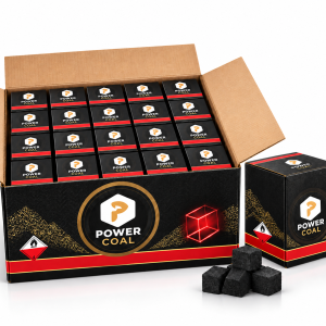 PowerCoal Shishakohle Premium Naturkohle Kokos Cube 27'er, 54 Stück 20 kg